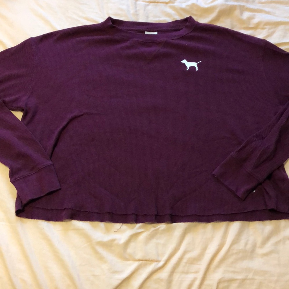 Burgundy Victoria’s Secret crop sweater